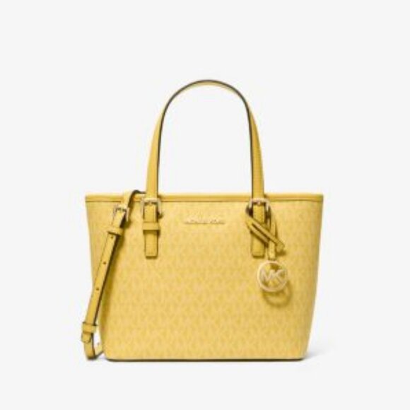 NWT Michael Kors Jet Set Travel Extra-Small Logo Top-Zip Tote Bag - Picture 1 of 6